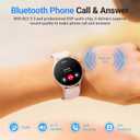 Fitpolo Smart Watch for Women,1.3" AMOLED Touchscreen Fitness Tracker, Make/Answer Calls, Heart Rate SpO2 Monitor, 3ATM Waterproof, Sleep & Activity Tracking Smartwatch for Android Phones iPhone