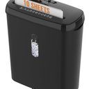 Suntiko 10-Sheet Strip Cut Paper Shredder, P-2 Security Level for Home Office, 3.17 Gallon Bin, Shreds CDs & Credit Cards, ETL Certified, Black