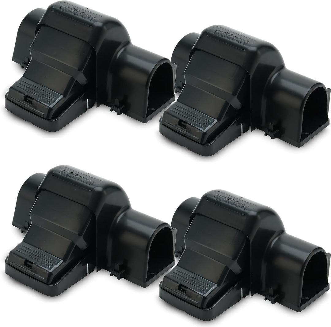 Rat Traps Indoor and Outdoor - 4 Pack Dual-Entry Large Rat Trap Outdoor and Indoor for Home, Garden and Restaurant with 99.9% Trap Rate | Easy to Use Rodent Traps with Safe Hands Free Design - UCatch