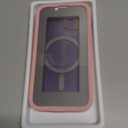 BERFY for iPhone 13 Case, Compatible with MagSafe, Built-in Privacy Screen Protector and Camera Protection, Anti-Spy Full Body Shockproof Clear Phone Case for 13 6.1", Pink