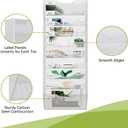 EasyPAG 10 Pocket Mesh Wall File Organizer, Hanging Paper Folder Holder with Classify Label, Vertical Wall Mount Mail Organizer for Office Home Classroom, White