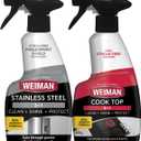 Weiman Stainless Steel Cleaner & Cooktop Daily Cleaner - 12 Ounce - Kitchen Appliance Cleaner Kit
