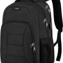 School Backpacks for Teen Boys Girls, Laptop Backpack with USB Charging Port, 15.6 Inch Water Resistant College Bookbag Daypack for Men Women, Black