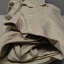 JIUZHEN Round Table Cloth Faux Linen Farmhouse Tablecloth Wrinkle and Stain Resistant Decorative Fabric Table Cover for Kitchen, Dining Room, Parties and Camping, Beige, 120 Inch Round