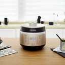 CUCKOO High Pressure Rice Cooker 3-Cup Uncooked / 6-Cup Cooked with Induction Heating Technology, Small Rice Maker with 16 Menu Options and Steam Plate, Voice Guide, Gold (CRP-EHSS0309F)