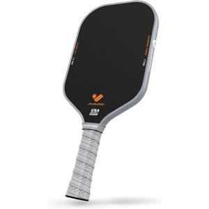 Pickleball Paddles, Carbon Fiber Pickleball Paddle with a 16mm Shark Power Polymer Core, The Pickleball Rackets Designed for Ultimate Spin & Consistency