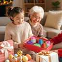 4 Pack 3D Printed Dragon Egg, Small Eggs with Dragon Inside, Articulated Crystal Dragon Fidget Toy, Desk Decor Pet, Mystery Figure Decor (Blue+Green+Candy+Gold)