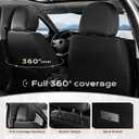 Coverado Car Seat Covers Full Set, Seat Covers for Cars, Black Car Seat Covers Front Seats and Back Car Seat Protector Waterproof, Leather Car Seat Cushion Universal Fit for Most Cars Pink