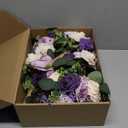 Artificial Bridesmaid Bouquets 6 Pcs - 7 Inch Pre-made Bridesmaids Bouquet Small Silk Rose Handmade for Wedding Holding Flowers, Bridal Shower Wedding Centerpieces Ceremony and Anniversary- Lilac