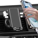 zipelo Car Phone Holder, Vehicle Air Vent Smartphones Mount with Metal Hook Clip, 360 Rotation Hands Free Automotive CellPhones Cradle Accessories, Universal for SUV, Sedan, Truck