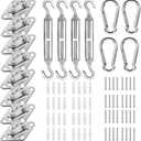 YOFIT Shade Sail Hardware Kit 6 inch for Triangle Rectangle Sun Shade Sail Installation, 304 Grade Stainless for Garden Outdoors, 80 Pcs