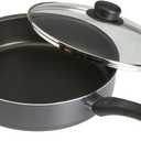 GoodCook Everyday Deep Saut Pan with Lid, Aluminum Nonstick Construction, 11-Inch, Black