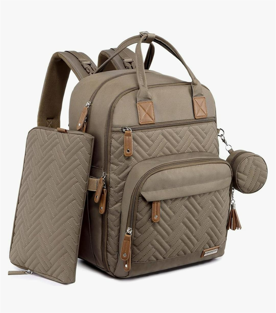 iniuniu Diaper Bag Backpack, 4 in 1 kit Large Unisex Baby Bags for Boys Girls, Waterproof Travel Back Pack with Diaper Pouch