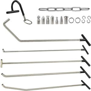 WHDZ Paintless Dent Repair Tools 5 Pieces Dent Removal Rods with Awl Head Car Auto Body Dent Removal Kit of Hail Dents and Door Ding