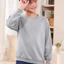 Boys Fall Casual Geometric Texture Sweatshirts Sports Crew Neck Pullover 5-14 Years (XL)