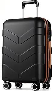 TILYMOL Hardside Carry On Luggage 22x14x9 Airline Approved with Spinner Wheels, Lightweight 20-inch Carry-On Suitcase for Men & Women, Black