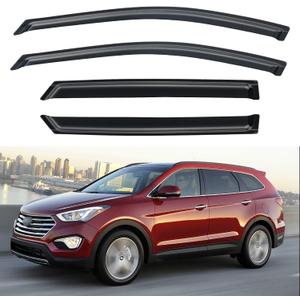 Window Visors Rain Guards for 2013-2018 Hyundai Santa Fe
Out-Channel Window Vent Wind Deflectors Visors Shades Protectors for 13-18 Santa Fe (EXCLUDES Santa FE XL)