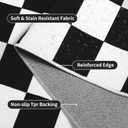 Terrug Black and White Checkered Rug for Living Room,8x10 Area Rugs Washable with Non Slip for Bedroom,Soft Low Pile Stain Resistance Retro Carpet for Dorm Kids Room