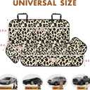 NECKORY Backseat Cover for Dogs, Waterproof and Non-Slip Pet Bench Seat Covers, Car Seat Protector for Back Seat, Universal Size Rear Car Seat Cover Fits Cars, Trucks and SUVs, L-Leopard&Black