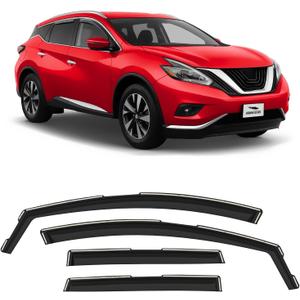 Voron Glass in-Channel Extra Durable Rain Guards for Nissan Murano 2015-2024, Window Deflectors, Vent Window Visors, 4 Pieces - 200483