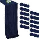12 Pack Navy Blue Cheesecloth Table Runner 10FT Boho Cheese Cloths Gauze Fabric Table Runners 120 Inch Rustic Sheer for Wedding Birthday Party Baby Shower Holiday Home Decorations
