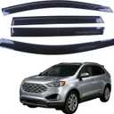 Window Visors Rain Guards Shield for 2015-2025 Ford Edge, Out-Channel Window Vent Wind Deflectors Visors Shades for 15-25 Edge (Glossy Black)