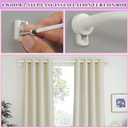 Matte White Disc Curtain Rods, 28-48 Inches Window Curtain Rod,Adjustable Room Darkening Drapery Rod with Aluminum Finials and Brackets,Wrap Around Design