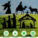 Nativity Scene Yard Signs Decorations 5 Pack Christmas Outdoor Garden Signs with Stakes Holy Family Manger Nativity Scene Garden Sign for Christmas Outdoor Decorations Lawn Patio Yard Sign