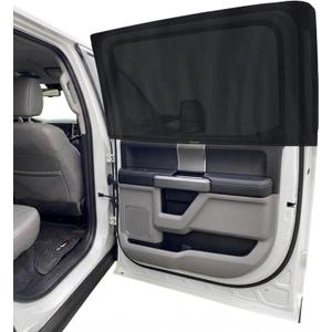 EcoNour Car Side Window Sun Shade (Pack of 2) | Stretchable & Breathable Car Window Screens for Complete Sun & Privacy Protection | Fits Most Truck, SUV and Minivan (XL 24" x 38")