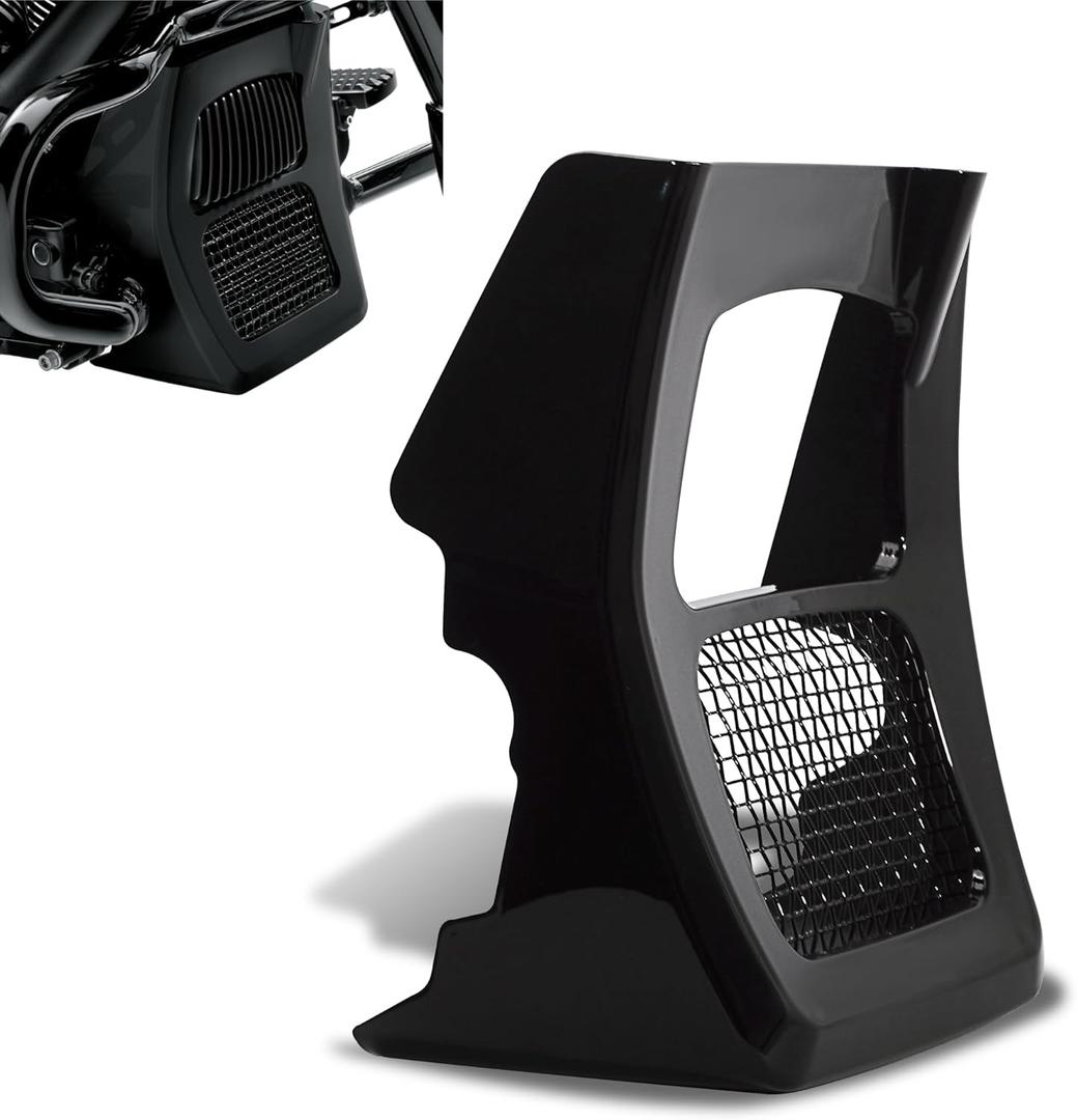 WOWTK Chin Spoiler for Harley 2017-2025 Touring Road King, Street Glide, Road Glide, and Electra Glide Standard Models,Vivid Black Finish