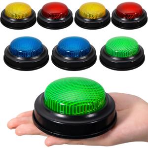 8-Pack Game Buzzers for Trivia Games  Classroom Quiz Buzzers with Lights & Sounds for Learning, Parties & Family Fun