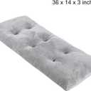 Bench Cushion, Non-Slip Tufted Bench Cushions for Swing, Shoe Storage, Window Seat (36"x14", Grey)