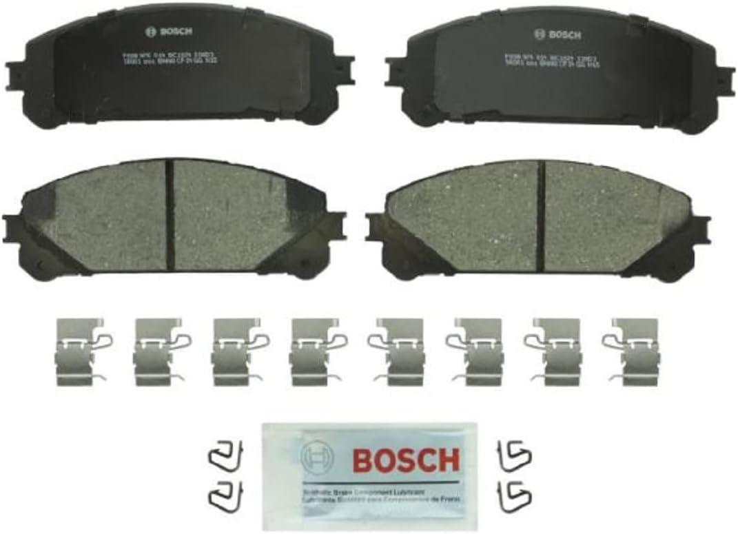 BOSCH BC1324 QuietCast Premium Ceramic Disc Brake Pad Set - Compatible with Select Lexus NX200t, NX250, NX300h, NX350/350h, RX350, RX450h; Toyota Camry, Highlander, RAV4 Prime, Sienna + More; FRONT