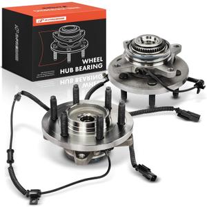 A-Premium 2 x Front Wheel Bearing and Hub Assembly with ABS & 6-Lug Compatible with Ford F-150 F150 2011-2014, Expedition 2011-2014 & Lincoln Navigator 2011-2014, 4WD Only