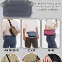 Leaper Small Crossbody Bags for WomenLightweight Fanny Packs with Adjustable Shoulder Strap - Water-resistant Nylon Sling Bag for Men - Fashion Cross Purse for Travel Everyday - Grey (Gray)