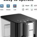 Vortopt Countertop Water Dispenser, 4L Large Capacity, 5 Temperature Settings (Normal Temperature45608595), Activated Carbon Filter, Child Lock & Overheat Protection,UR04 Silvery
