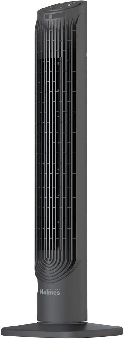 HOLMES 36" Slim Tower Fan 6 Speeds, 4 Modes, Power Breeze, 75 Oscillation, Timer, Quiet, Easy-Clean Blade, Remote Control