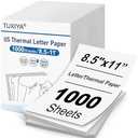 TUXIYA 1000 Sheets Thermal Printer Paper 8.5 x 11 Inch,BPA free Advanced Thermal Printing, US Letter Size Thermal Paper Compatible Most Portable Printers