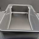 Stainless Steel Cat Litter Box, Extra Large XL Odor Free Metal Litter Box with High Sides Lid, Open Top Litter Pan Include Scoop Easy Cleaning Kitty Cat Box Anti-Urine Leakage, Non-Sticky