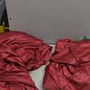 10x10ft Wrinkle Free Burgundy Backdrop Curtain for Parties Soft Fabric Drapes Wedding Curtain Backdrop for Birthday Party Decorations Background for Photography 5x10ft, 2 Panels