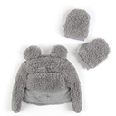 Tadpoles Super Soft Plush Sherpa Hat & Mittens Set, grey