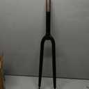 26" Fork Steel 1-1/8 INCH Threadless Black-Fixed Bicycle MTB Road Cruiser Bike Fork-Disc Brake, Black