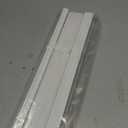 Cordless Vinyl Mini L Blinds 44" W x 48" H, 1" Slat White Horizontal Windows L Blind for Door, Shades, Camper, Light Filtering, Interiors, Arrive 1/2 Inch Narrower Indoor