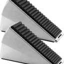 Door Stopper - Heavy Duty Door Stoppers Wedge Tall Door Stop for Bottom of Door Security Rubber,3 Inch High Adjustable Spring Loaded Spring,Door Wedge Stopper Suits Any Heavy Door (Silver)