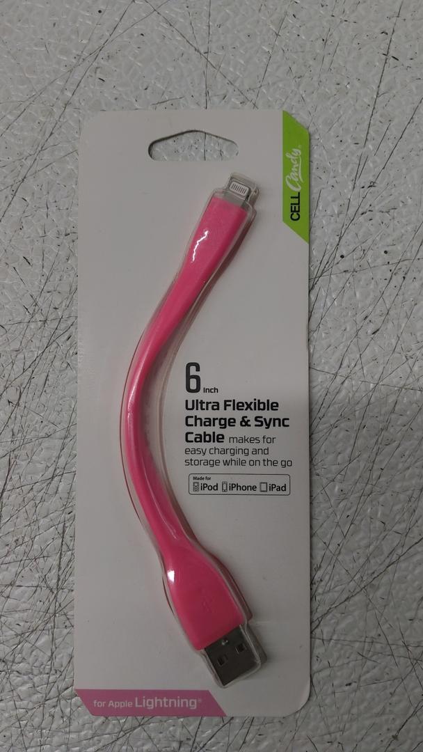 CELLCandy Ultra Flexible 6inch Charge and Sync USB-to-Micro USB Cable - PINK