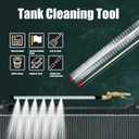 40" Pro Radiator Cleaning Wand KitStainless Steel Radiator Cleaner Wand with 6 Spray Nozzles+Detachable Scrub Brush&Dual Adapters (Water/Air), On-Off Valve for Car AC, HVAC, Heavy Equipment Cleaning