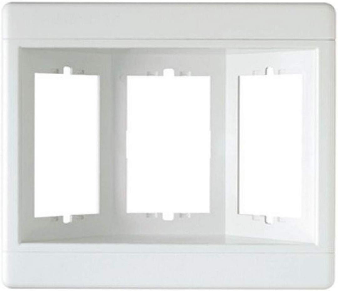 Legrand Pass & Seymour TV3WW 3 Gang Recessed TV Box, Frame Only, White (1 Count)