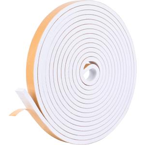 Kikerike Self Adhesive Foam Tape Weatherstrip 1/2in x 1/4in x 8.5Ft High Density Foam Insulation Strips Seal Weather Stripping with Strong Adhesive for Door and Window Sound Isolation Soundproofing