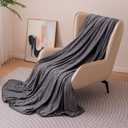 Amazon Basics Cooling Blanket for Hot Sleepers, Reversible Lightweight Thin Throw Blanket for Bed, Couch and Sofa, Queen (90" x 90"), Dark Gray
