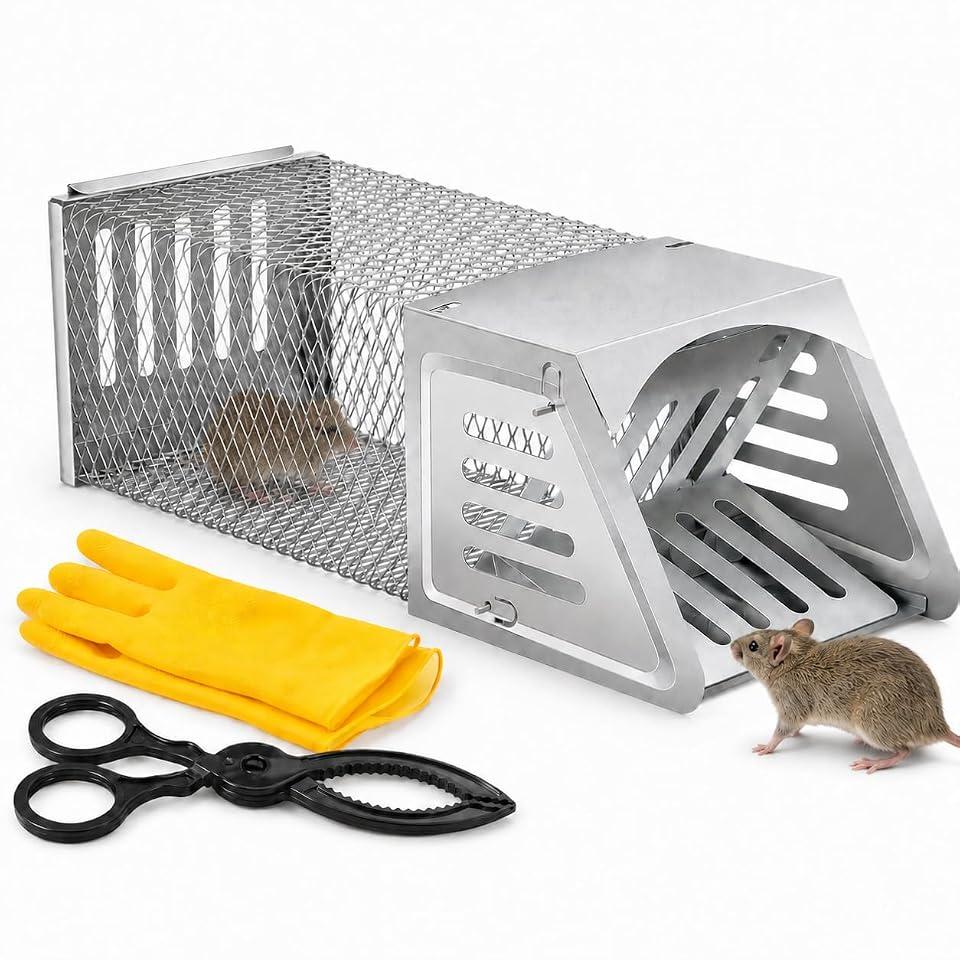 Live Rat Traps Catch and Release,Automatic-Reset Humane Mouse Trap Indoor